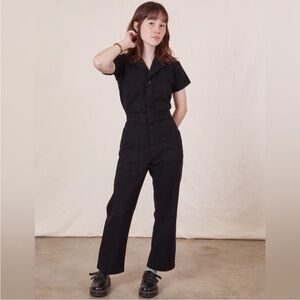 Big Bud Press petite short sleeve jumpsuit Basic Black